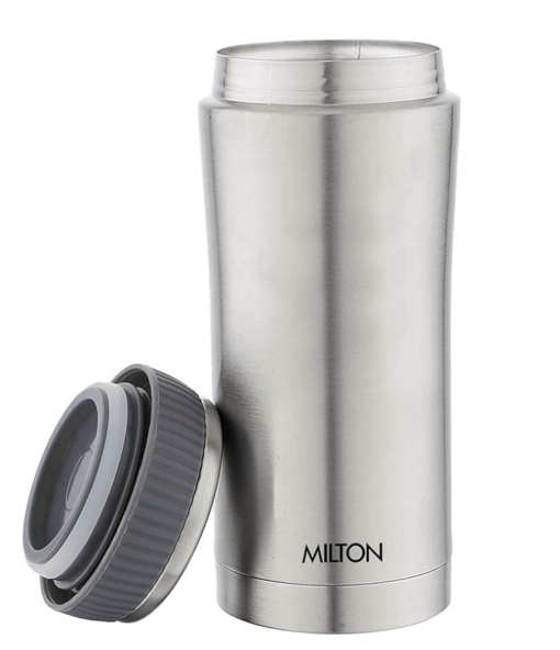 Milton Optima 350 Thermosteel Hot and Cold Flask, 350 ml, Silver | Vacuum Insulated | Rust Proof | Leak Proof | Tea | Coffee | Juice - Image 3